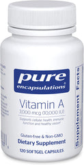 Vitamin a - 3,000 Mcg - from Cod Liver Oil - Immune & Vision Support* - Vitamin a Palmitate Supplement - Non-Gmo - 120 Softgel Capsules