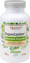 Super Lysine+ / Advanced Formula Lysine+ Immune Support with Vitamin C, Echinacea, Licorice, Propolis, Odorless Garlic (180 Tablets), Packaging May Vary