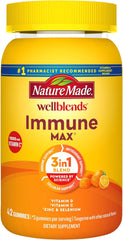 Wellblends Immunemax Gummies, Vitamin C 1000Mg + Zinc, Selenium, & Vitamin D3 5000 IU, Immune Support Supplement, 42 Gummies